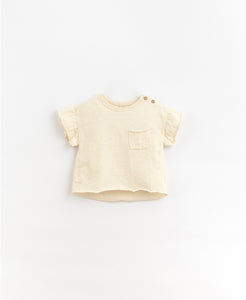 Play Up - Organic Cotton Frill Sleeve Top - Karite