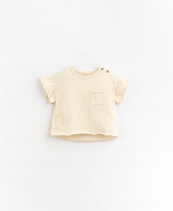 Play Up - Organic Cotton Frill Sleeve Top - Karite