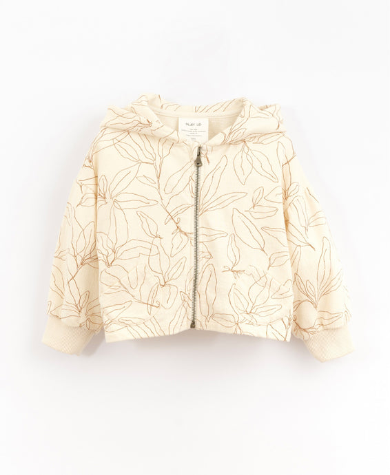 Play Up - Organic Leaf Print Hooded Jacket - Karite