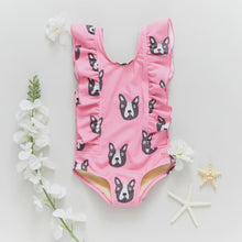 Load image into Gallery viewer, Pink Chicken - Baby Girls Katniss Suit - Pink Boston Terrier