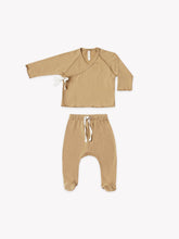 Load image into Gallery viewer, Quincy Mae - Organic Kimono Top + Footed Pant Set - Honey