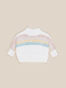Huxbaby - Organic Over the Rainbow Knit Jumper - Off White/Rainbow
