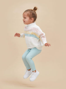 Huxbaby - Organic Over the Rainbow Knit Jumper - Off White/Rainbow