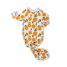 Load image into Gallery viewer, Little Sleepies - Clementines Bamboo Viscose Infant Knotted Gown