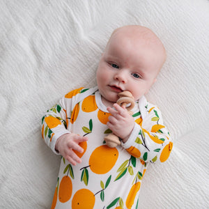 Little Sleepies - Clementines Bamboo Viscose Infant Knotted Gown