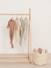 Load image into Gallery viewer, Quincy Mae - Organic Ribbed Knotted Baby Gown - Terracotta