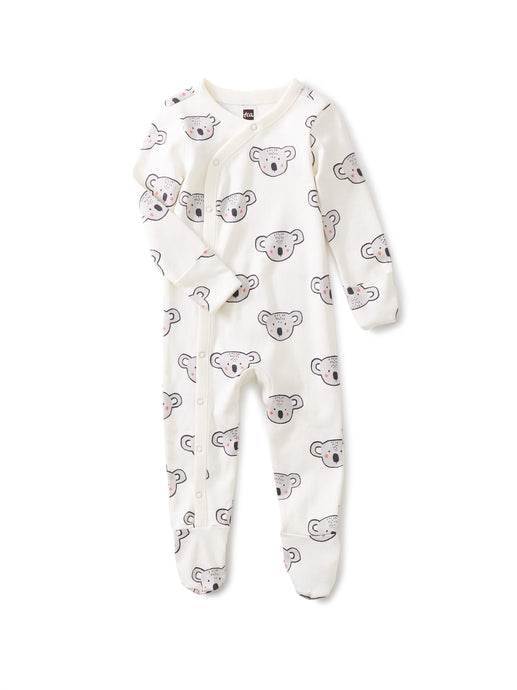 Tea Collection - Footed Baby Romper - Koala Cling