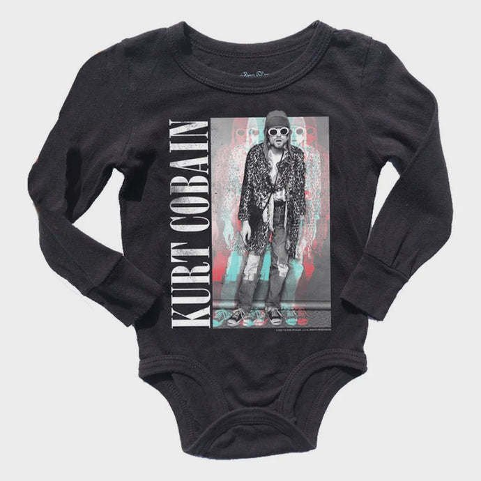 Rowdy Sprout - Kurt Cobain Long Sleeve Onesie