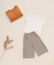 Load image into Gallery viewer, Play Up - Organic Cotton Lace Trim Tee - Dandelion