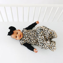 Load image into Gallery viewer, Posh Peanut - Lana Leopard - .5 Tog Sleeveless Ruffled Sleep Bag