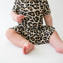 Load image into Gallery viewer, Posh Peanut - Lana Leopard Tan - Short Sleeve Twirl Skirt Bodysuit