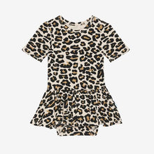 Load image into Gallery viewer, Posh Peanut - Lana Leopard Tan - Short Sleeve Twirl Skirt Bodysuit