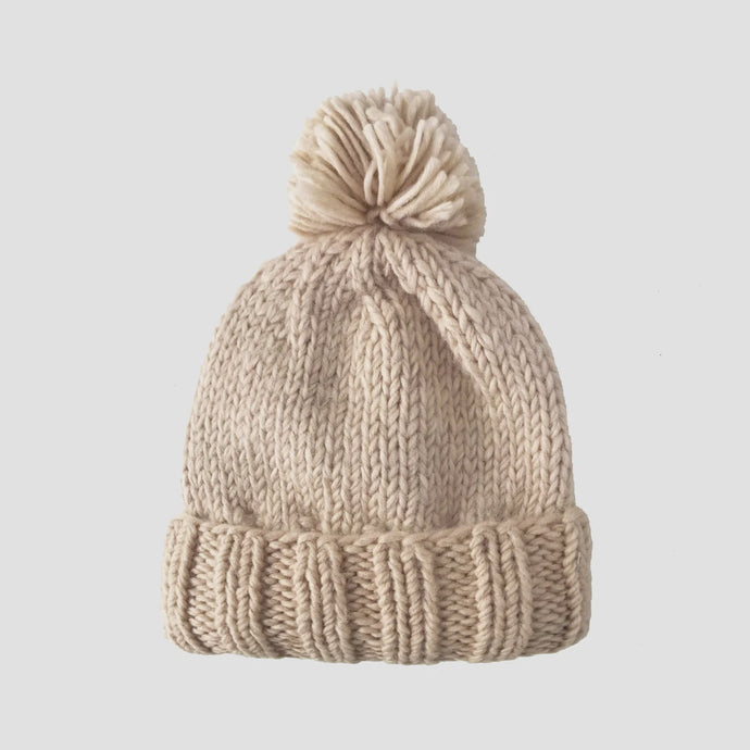 Classic Pom Hat - Latte