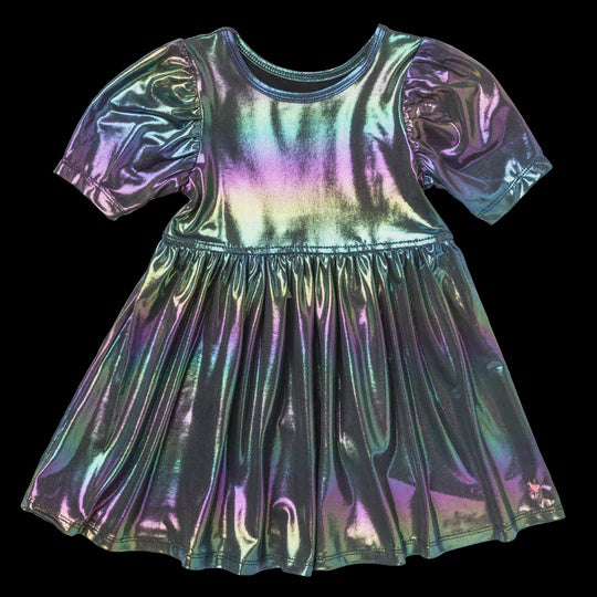 Pink Chicken - Girls Lame Laurie Dress - Rainbow