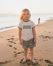 Load image into Gallery viewer, Rylee + Cru - Ringer Tee - Make Waves - Aqua