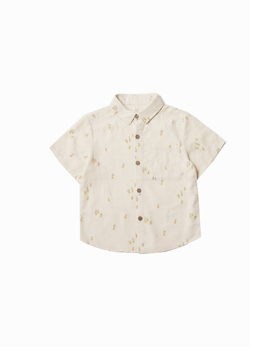 Rylee + Cru - Collared Short Sleeve Shirt - Lemons