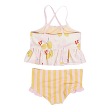 Load image into Gallery viewer, Pink Chicken - Joy Tankini - Antique White Lemons