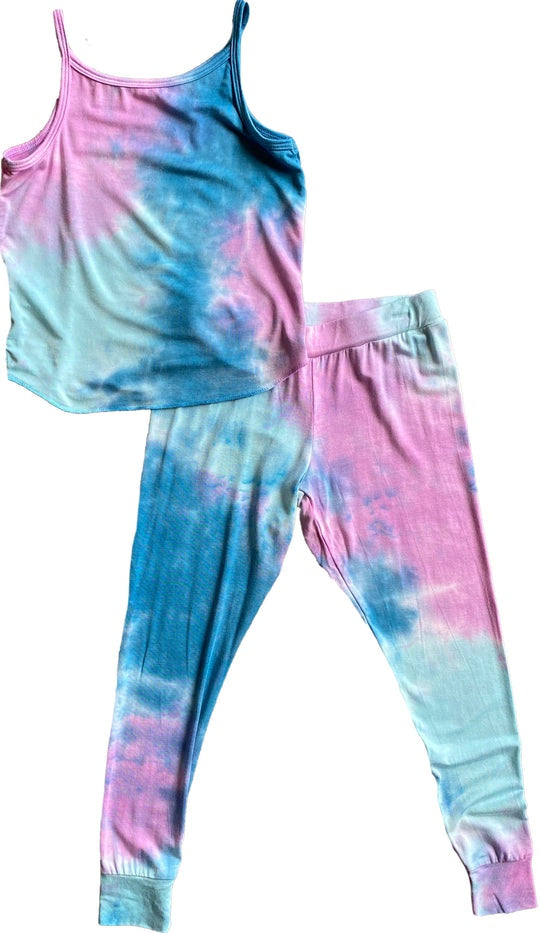 rowdy sprout - Lilac Gardens Tank Base Layer Set - Tie Dye