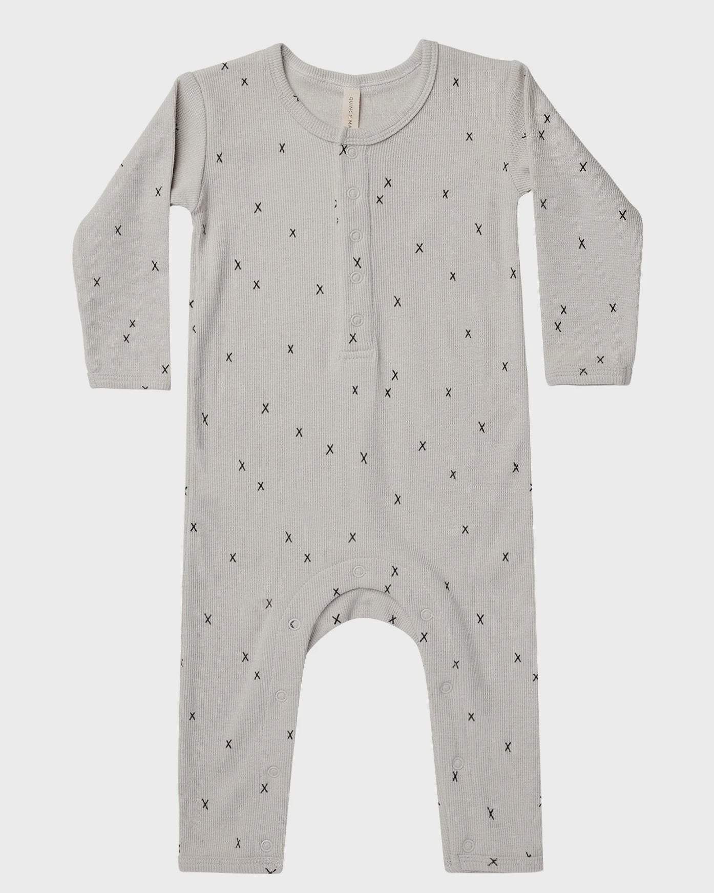 Quincy Mae -  Ribbed Baby Jumpsuit - Criss Cross