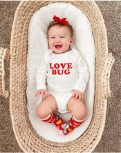 Load image into Gallery viewer, Tenth &amp; Pine - Long Sleeve Organic Love Bug Bodysuit - Red