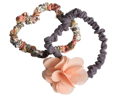 Maileg - Hair Elastics Fluff Flower 2pc - Rose