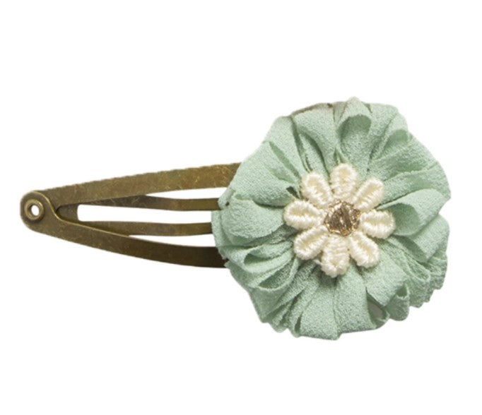 Hair Clip Mini Flower - Green