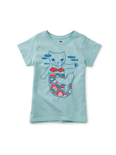 Load image into Gallery viewer, Tea Collection - Little Mercat Tee - Canal Blue