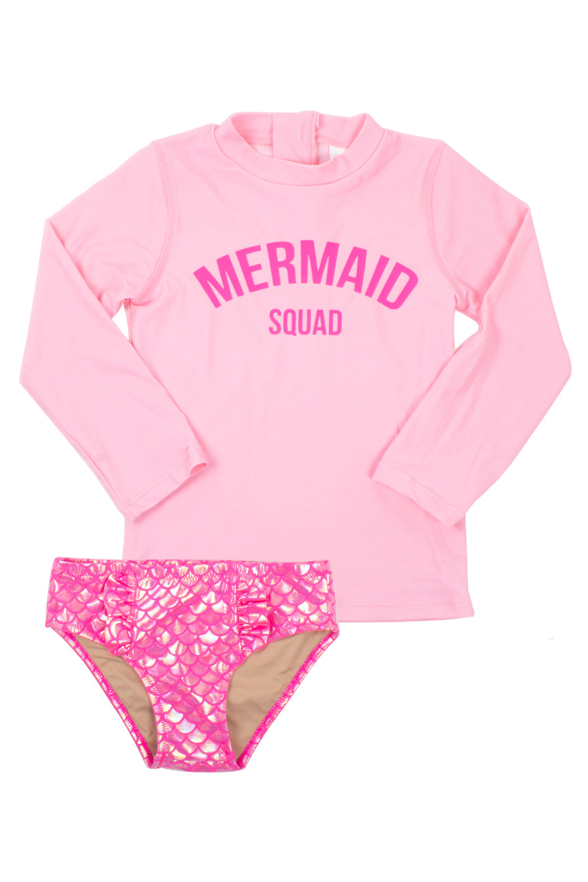 Shade Critters - Mermaid Squad 2 Piece Suit - Hot Pink