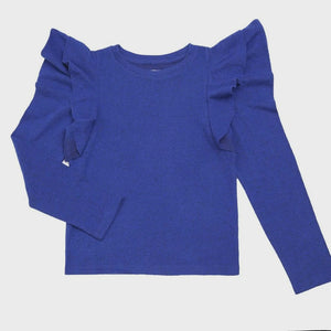 MIA New York - Double Ruffle Sweater - Cobalt