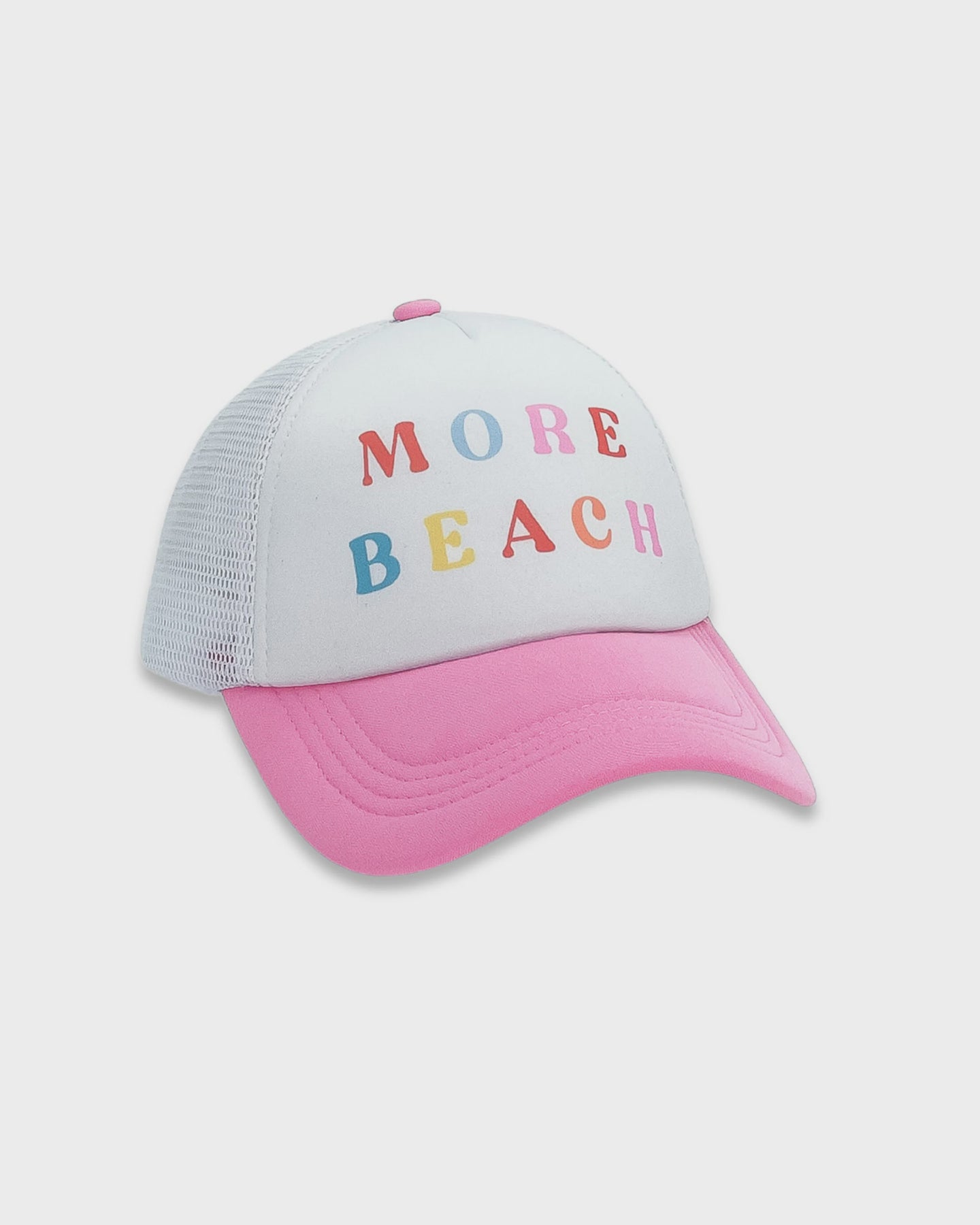 Feather  Arrow - More Beach Trucker Hat - Prism Pink/White