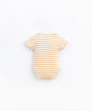 Load image into Gallery viewer, Play Up - Organic Bodysuit - Mustard Stripe