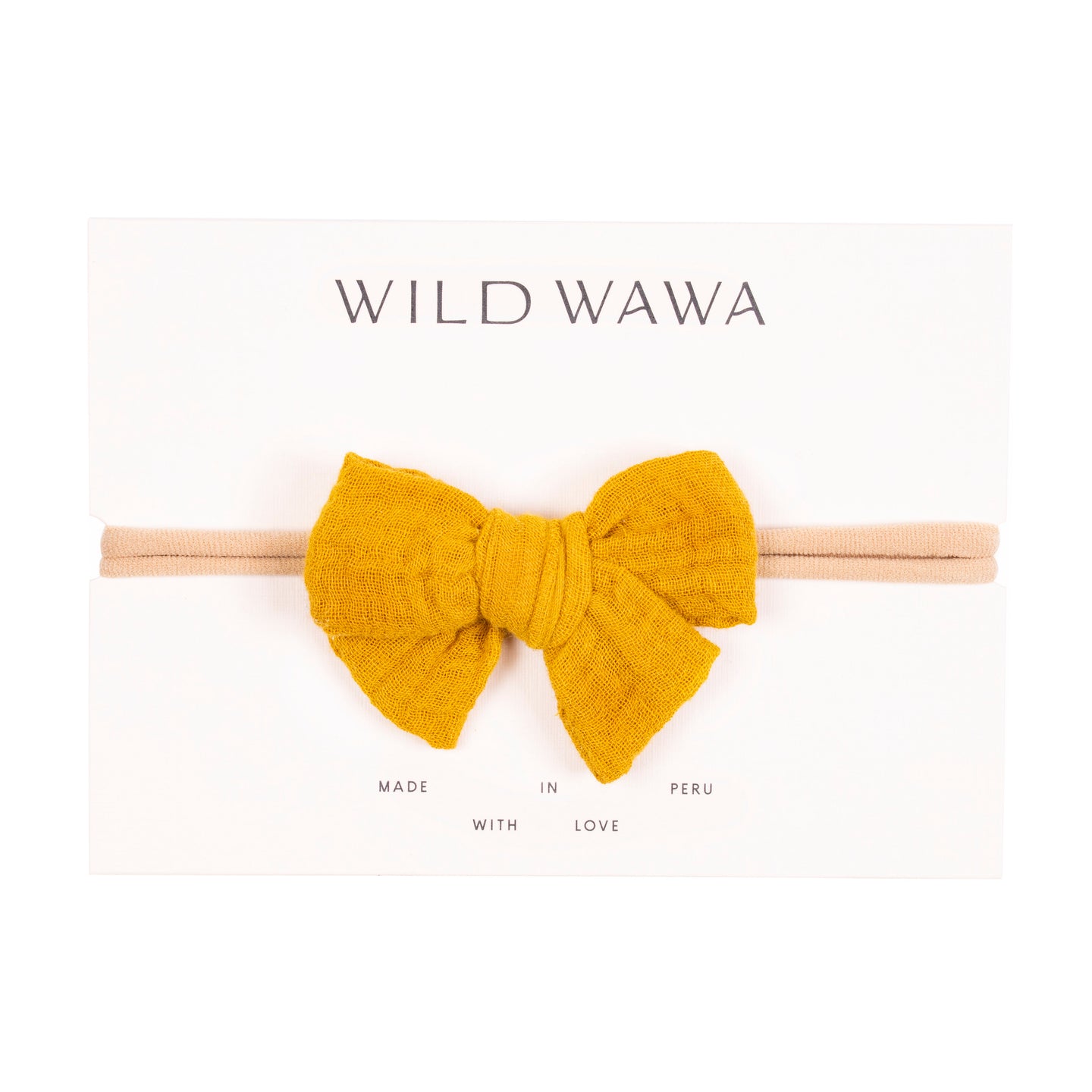 Wild Wawa - Bow Headband - Mustard
