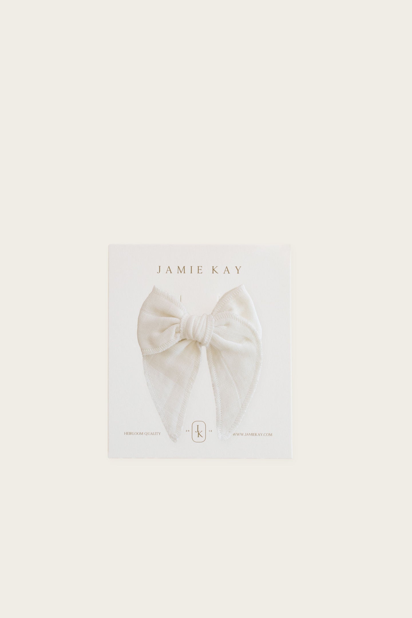 Jamie Kay - Organic Cotton Muslin Bow - Natural