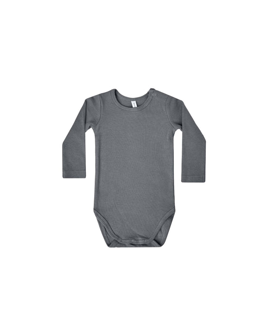 Quincy Mae - Ribbed Long Sleeve Bodysuit - Navy