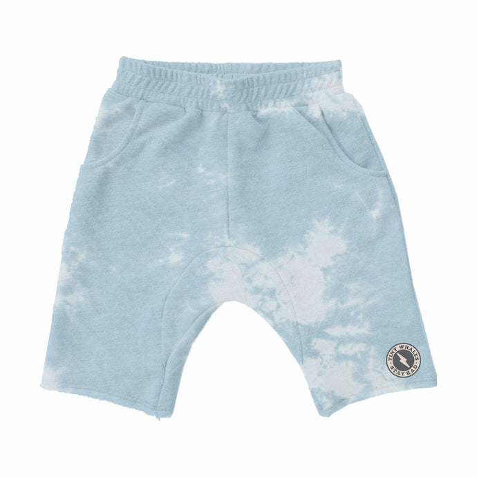 Tiny Whales - Nimbus Cozy Time Shorts - Stone Blue/Bleach Tie Dye