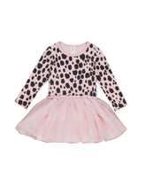 Load image into Gallery viewer, Ocelot Rib Long Sleeve Ballet Dress - Bright Rose