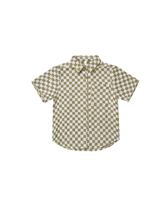 Rylee + Cru - Olive Check Short Sleeve Shirt