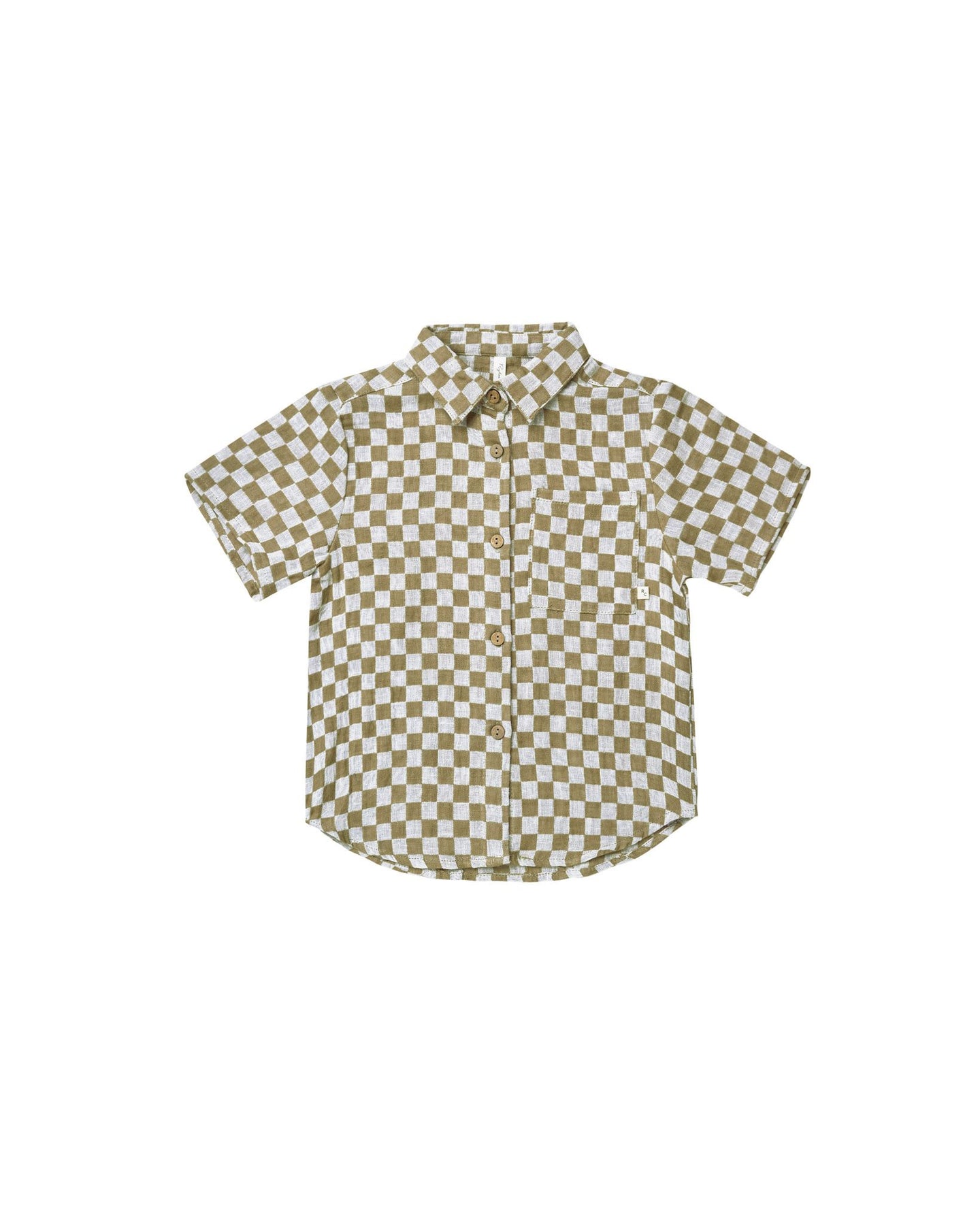 Rylee + Cru - Olive Check Short Sleeve Shirt