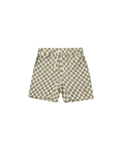 Rylee + Cru - Olive Check Bermuda Short