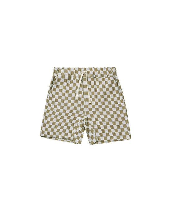 Rylee + Cru - Olive Check Bermuda Short