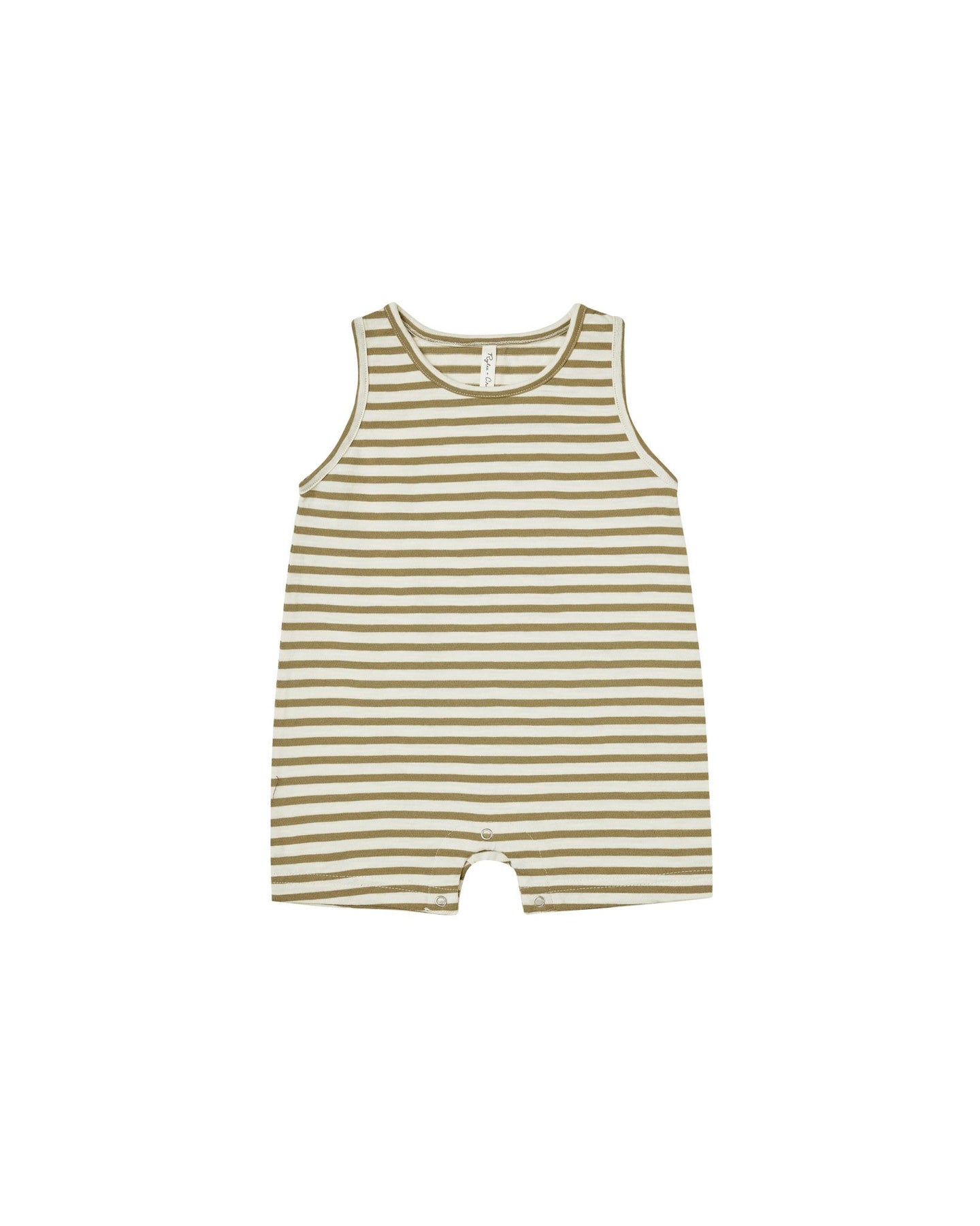 Rylee + Cru - Olive Stripe Sleeveless One-Piece