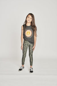 Munsterkids - Olive Leo Leggings - Olive Leopard Potion