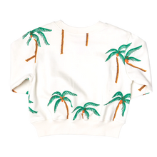 Load image into Gallery viewer, Pink Chicken - Girls Organic Sweatshirt - Cream Palm Trees