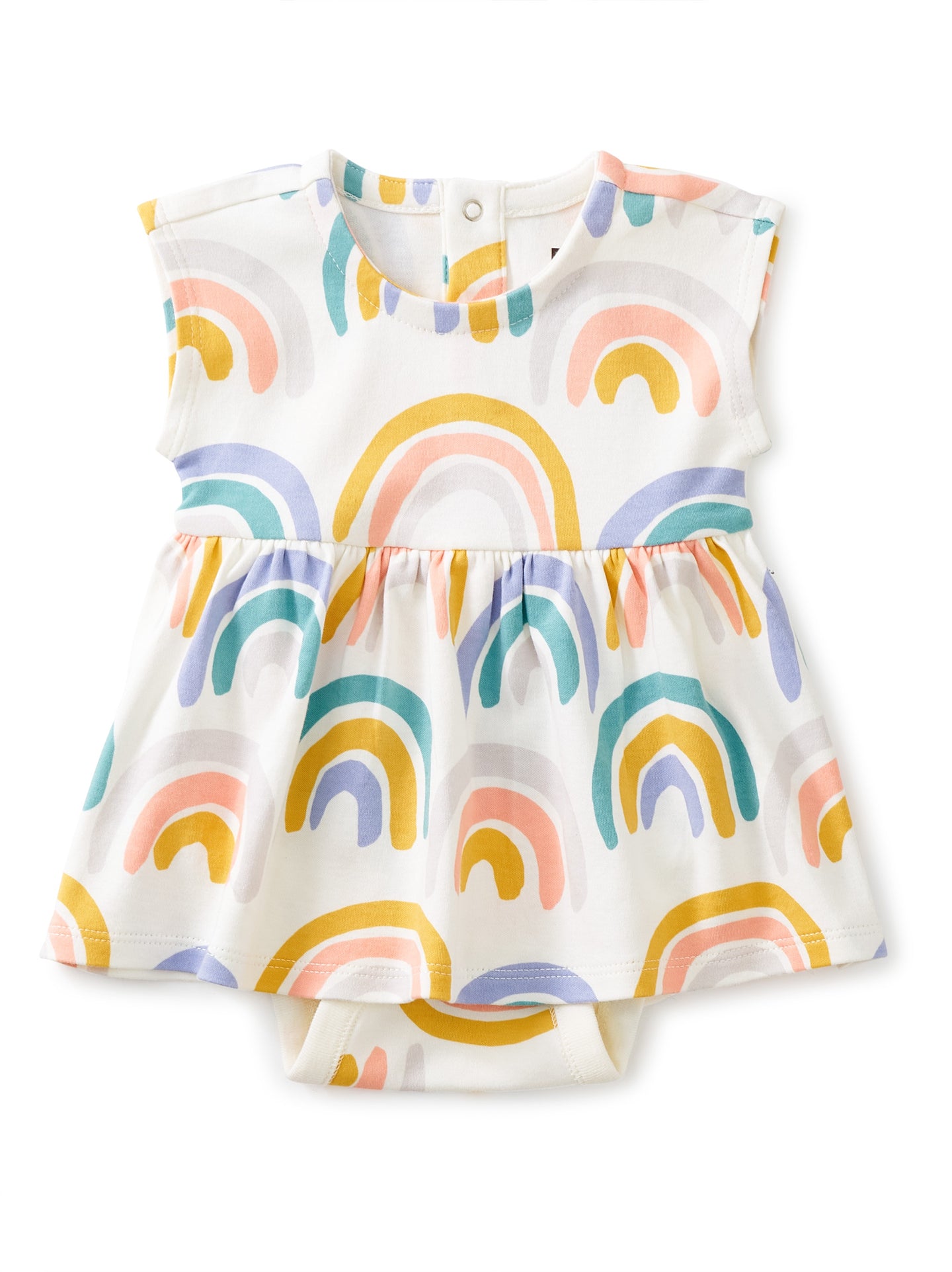 Tea Collection - Baby Bodysuit Dress - Painted Rainbow