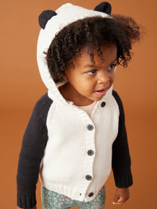 Tea Collection - Panda Hooded Baby Sweater
