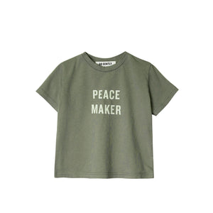Go Gently Nation - Organic Peacemaker Tee - Thyme w/Ivory Ink