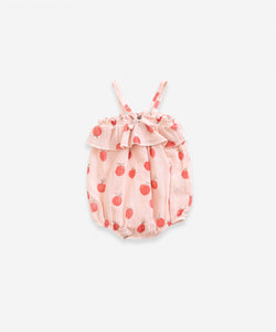 Play Up - Bubble Jumsuit with Frill - Pink Peach