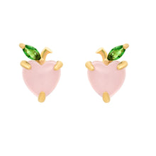 Load image into Gallery viewer, Girls Crew - Peach Stud Earrings - Gold