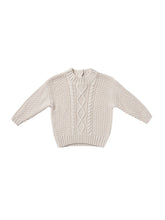 Load image into Gallery viewer, Quincy Mae - Organic Cable Knit Sweater - Pebble