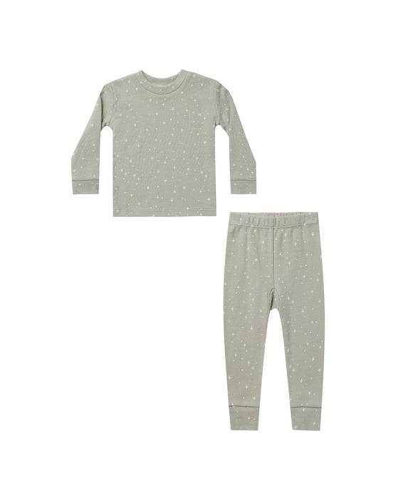 Rylee + Cru - Twinkle Organic Pajama Set  - Pewter